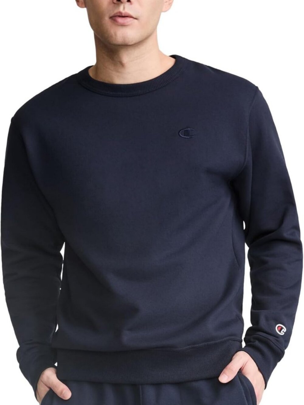 Champion Men's Men's Crewneck Fleece Sweatshirt, Standard Fit, Midweight, C
